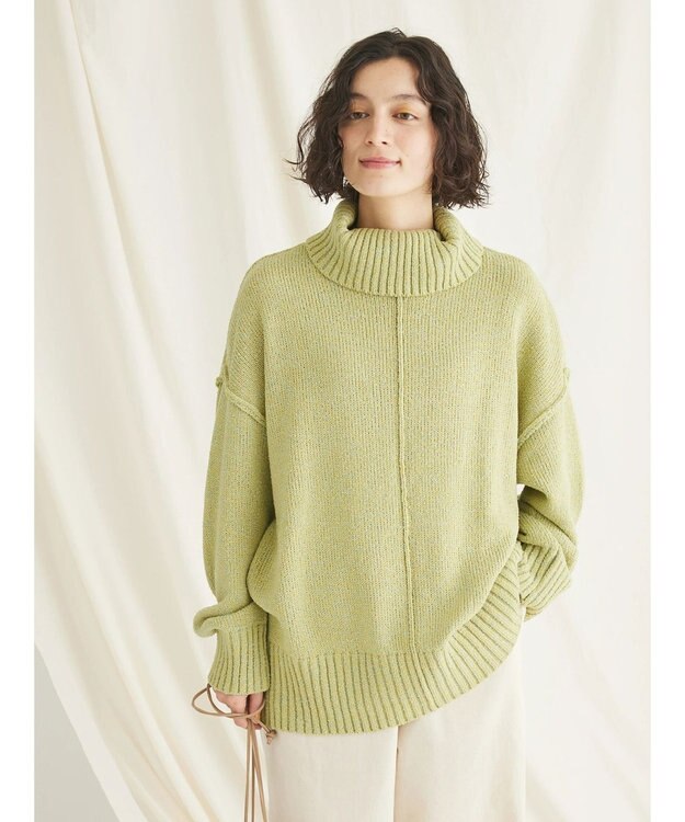CRAFT STANDARD BOUTIQUE センタータックニットプルオーバー Light Green