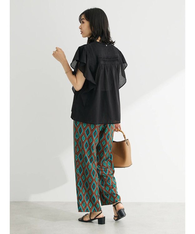 Green Parks アート柄イージーパンツ Brown