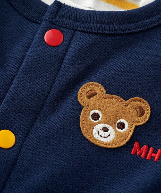 MIKI HOUSE HOT BISCUITS 【ミキハウス】 オーバーオールギフトセット【BOX付き】 紺