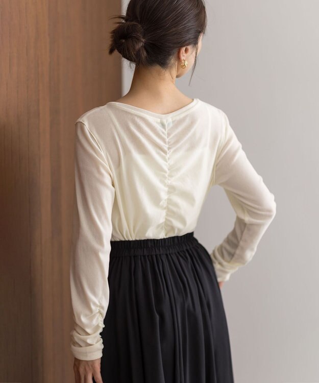 組曲 S チュールフロッキー カットソー アイボリー系