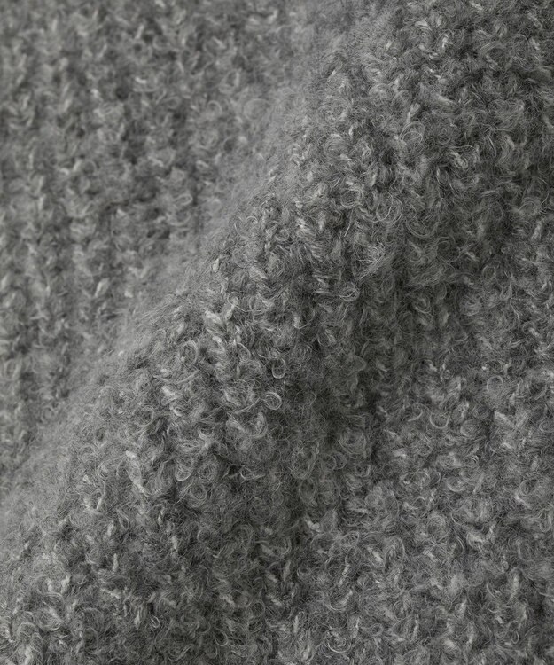 earth music&ecology 襟付きニットアウター Gray Mixture