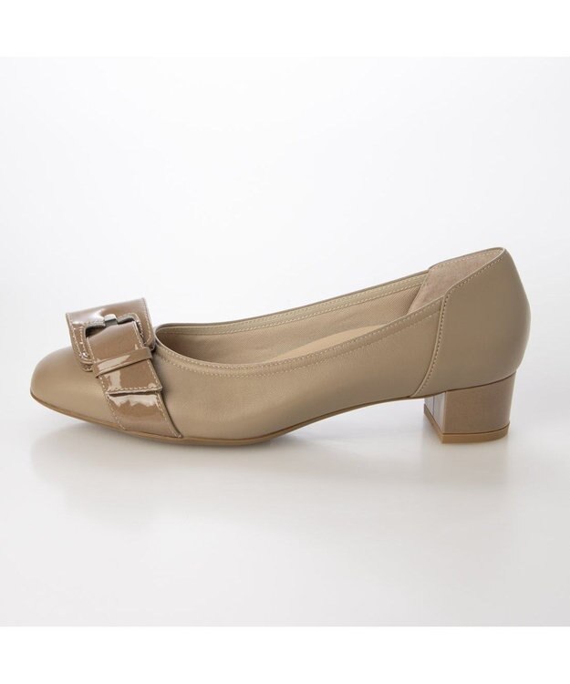 Riz raffinee <Riz raffinee>【3E】バックルモチーフパンプス ベージュ