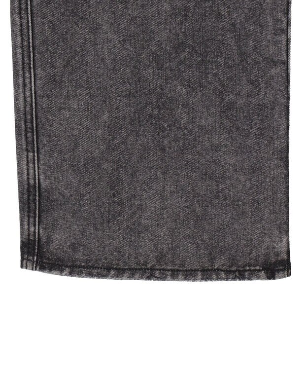 WEGO 【新色追加/美脚/XSSMLサイズ展開】ストレートデニムパンツ ブラックその他