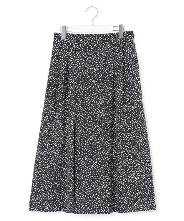 23区 S 【接触冷感/吸水速乾】ペインティングプリント スカート ネイビープリント