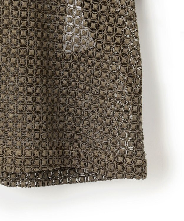 BEIGE， NIGELLA / 異素材MIXコットンレースブラウス Khaki