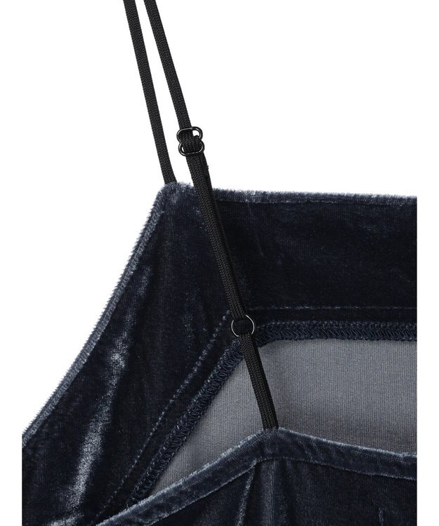 Green Parks armonia．ベロアキャミワンピース Blue