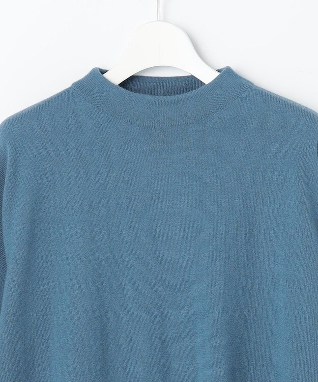 自由区 S 【SHIHOさん着用】ウールハイゲージモックネック ニット ターコイズ