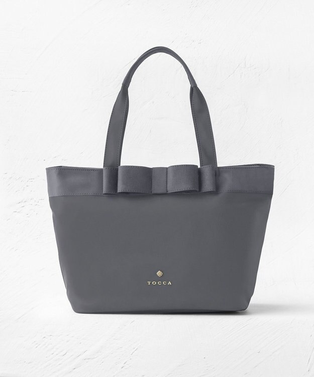 TOCCA 【A4サイズ対応】RIBBON BRICK A4TOTE トートバッグ [新色]ライトグレー系