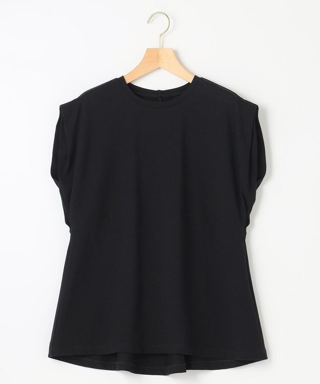 組曲 S 【洗える】バックパールフレアカットソー ブラック系