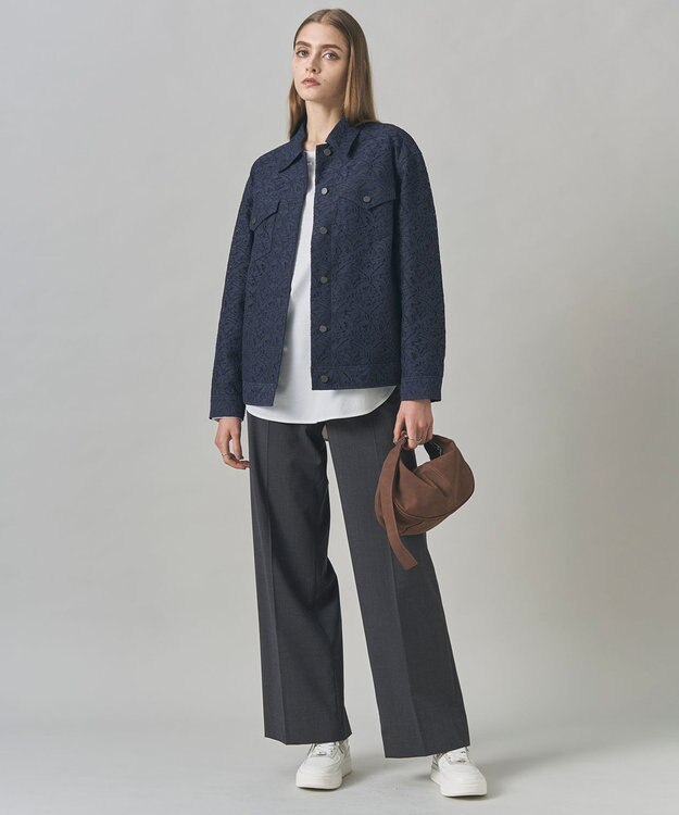 ICB L 【マシンウォッシャブル可】シンプルジャージー ロングスリーブTシャツ オフホワイト系