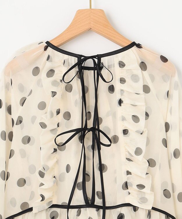 組曲 S 【組曲×setsuko sagittaire】シフォンプリントバックシャンブラウス アイボリー系5