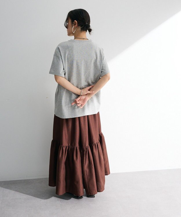 Green Parks ・ＥＬＥＮＣＡＲＥ　ＤＵＥ　リネンライクティアードスカー Brown