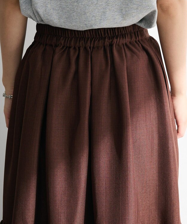 Green Parks ・ＥＬＥＮＣＡＲＥ　ＤＵＥ　リネンライクティアードスカー Brown