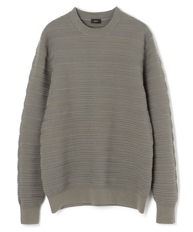 JOSEPH HOMME フレスコクレープ　クルーネックニット カーキ系