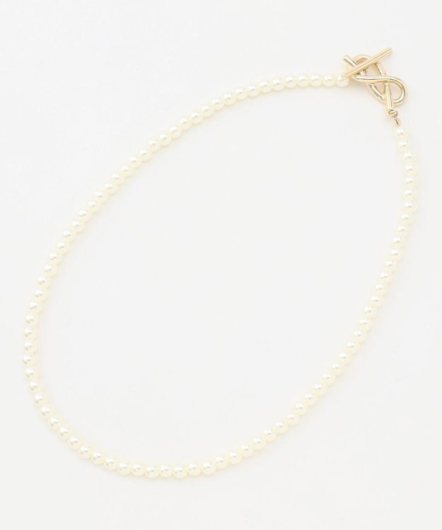 組曲 メタルモチーフパールネックレス ゴールド系