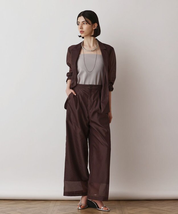 GRACE CONTINENTAL ブライトシアージャケット ブラウン