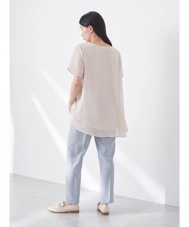 earth music&ecology シアードッキングＡラインチュニック Ivory