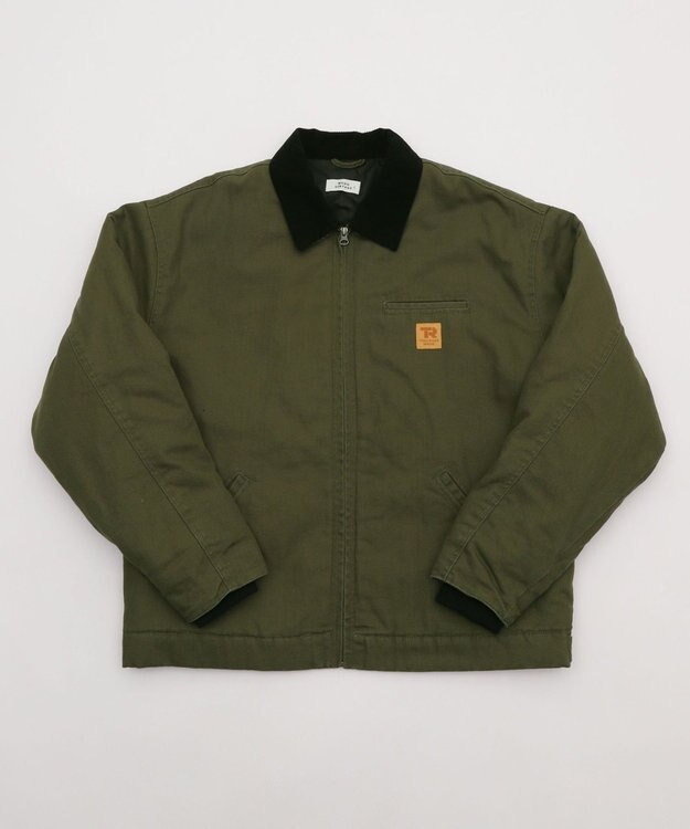 WEGO 【ユニセックス着用ITEM/MLサイズ展開】ワーカーズキルティングZIPジャケット カーキ