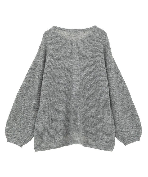 Green Parks シアーゆったりニットプルオーバー Gray