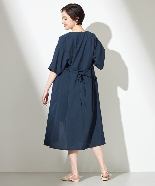 HELLY HANSEN 【速乾・UVカット】ショートスリーブマリンリゾートワンピース ディープネイビー