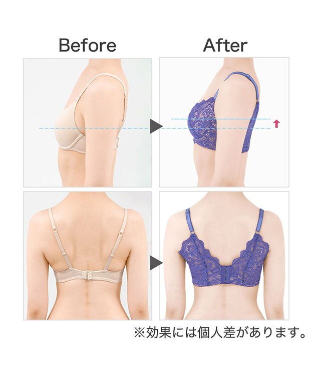BRADELIS New York 【BRADELIS New York / 育乳補整ブラ・STEP1 集める】ウェンディバックスムーズステップ1ブラ23A2 脇高設計で背中スッキリ ヴァイオレット