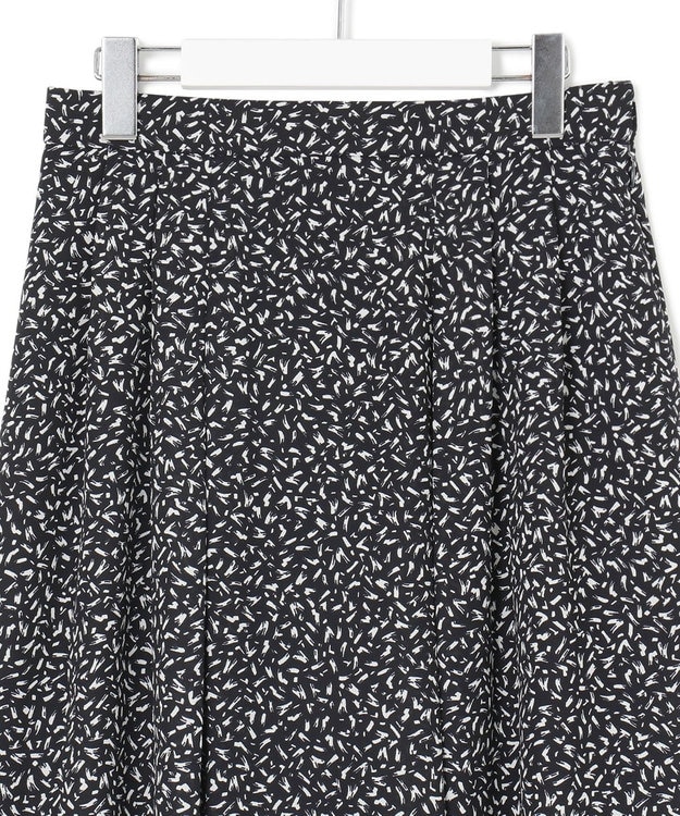 23区 S 【接触冷感/吸水速乾】ペインティングプリント スカート ネイビープリント