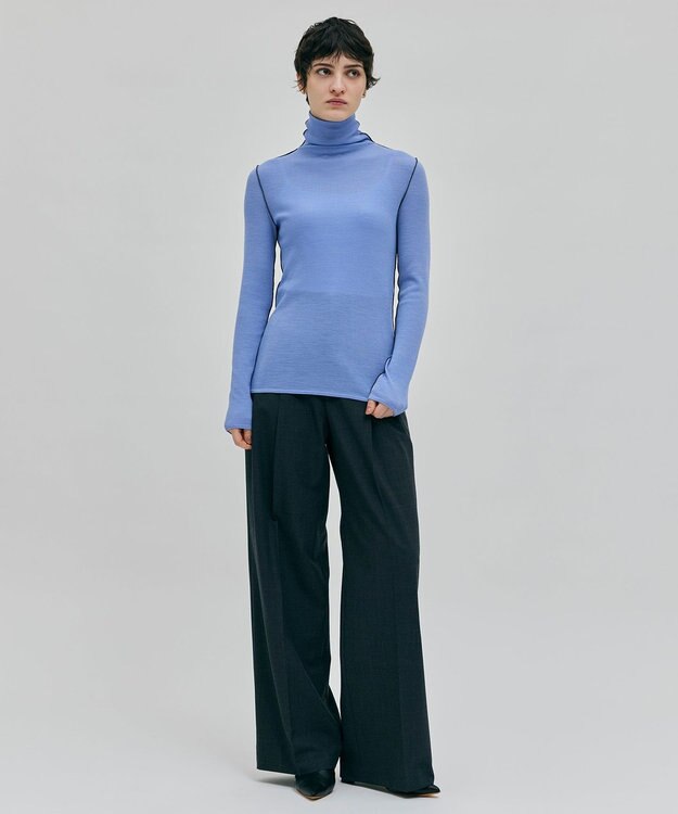 BEIGE， 【洗える・SPUR.JP 掲載】FORD / ハイネックトップス Sax×C Gray