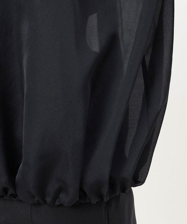 23区 【エステータ】シルクコットンオーガンジー ブラウス ブラック系