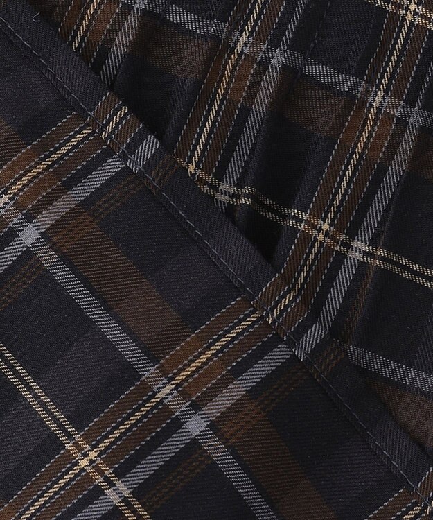 ANY 【洗える】ピンタックチェックブラウス レッド系5