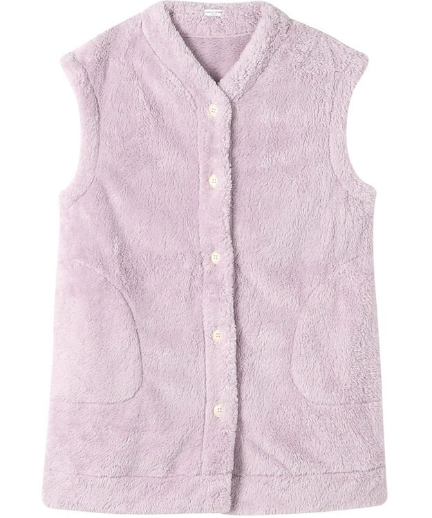 tsumori chisato SLEEP ツモリチサト ベスト 1分袖 ルームウェア あったか レディース URW158 /ワコール パープル