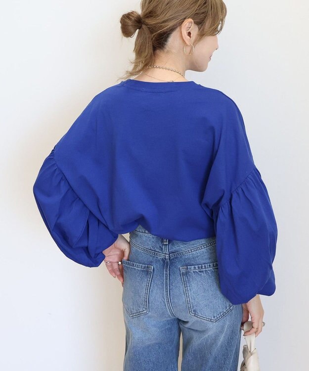 AMERICAN HOLIC ドルマンギャザースリーブカットプルオーバー Blue