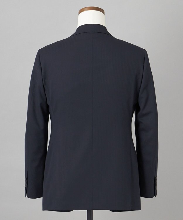 GOTAIRIKU オールシーズン対応【御幸毛織】WOOL×SOLOTEX ストレッチスーツ（ネイビーストライプ） ネイビー系1