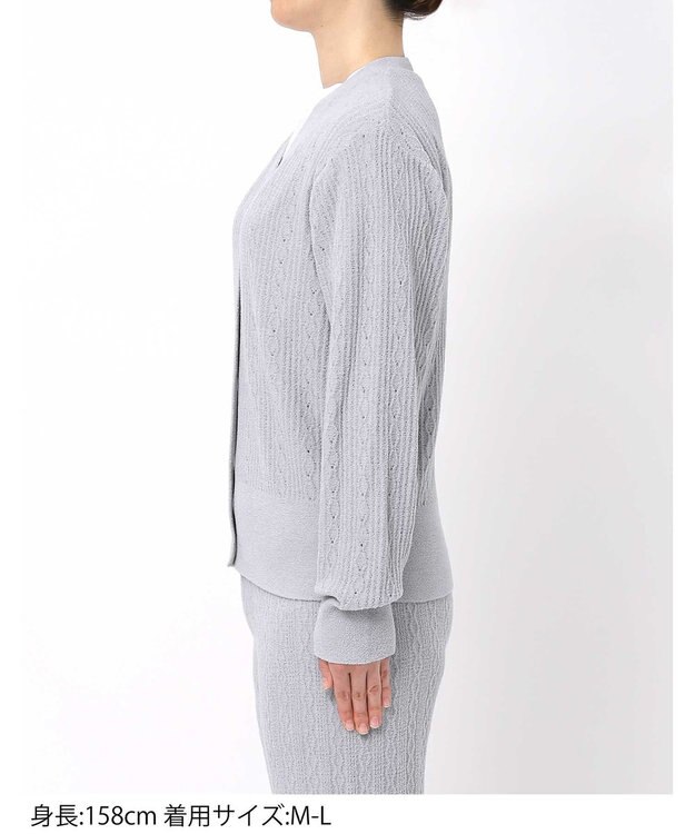 une nana cool とろみ素材がここちよいカーディガン　ｍｏｉ　ｒｏｏｍ（モアルーム） グレー