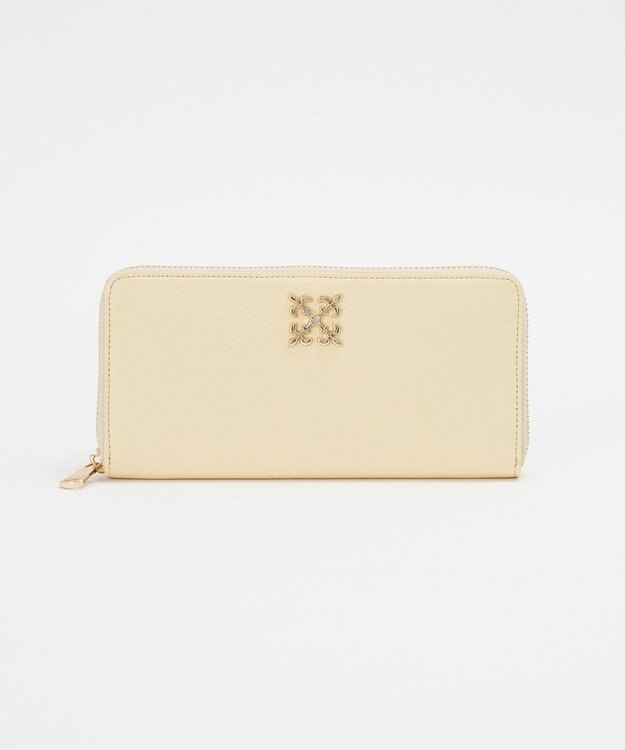 russet モノグラムプレートラウンドジップウォレット(SO-372) 【新色】CreamYE/YE