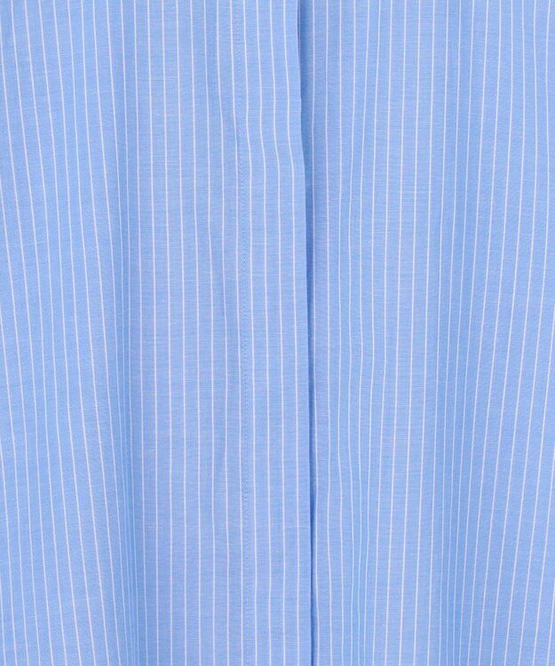 ICB L ソフトコットンローン シャツブラウス ブルーストライプ