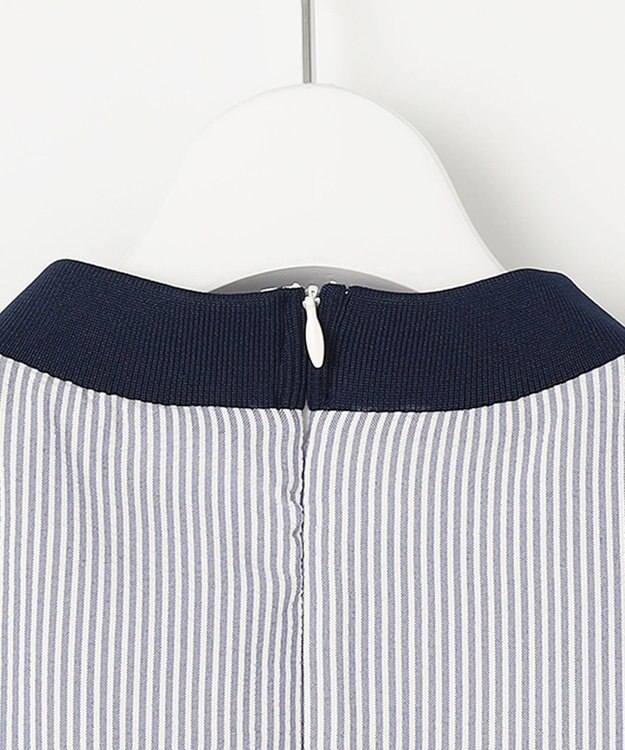 23区GOLF セットアップ企画【23Fondation/WOMEN】【吸水速乾】サッカーストライプ ツーピース ネイビー系2