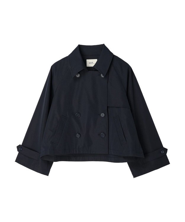 earth music&ecology ショートトレンチコート Navy