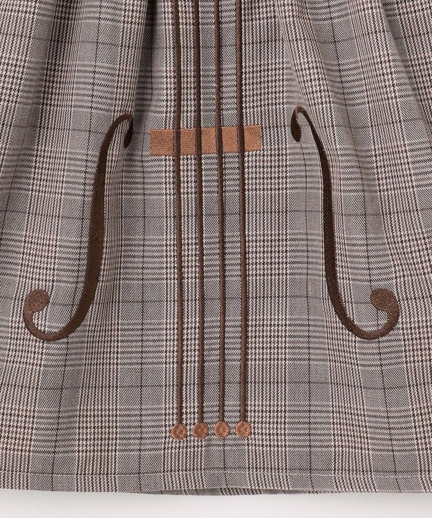 ANY KIDS メロディジャンパースカート ブラウン×チェック