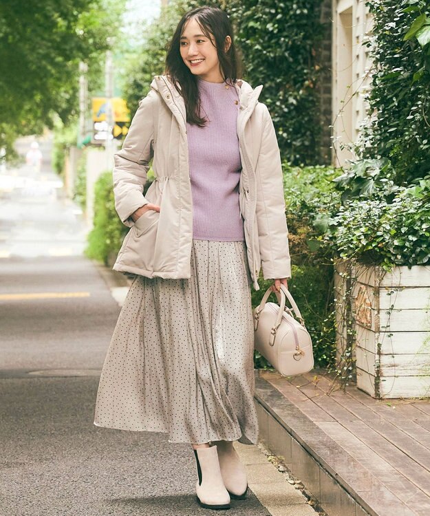 ANY SIS 【23.0~24.0cm】フラットサイドゴア ブーツ グレージュ