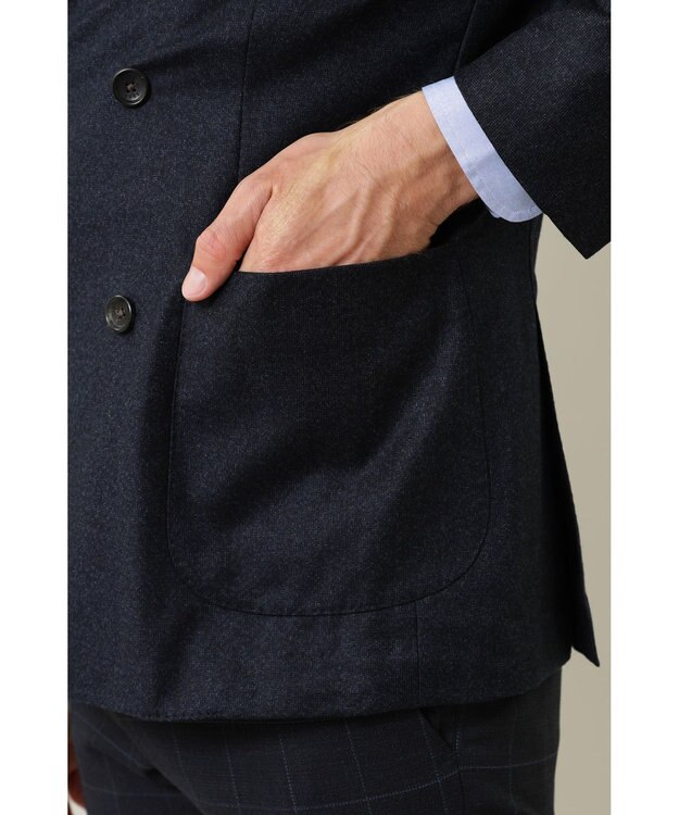 DAKS ウールダブルジャケット ネイビー