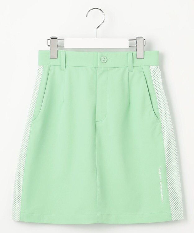 23区GOLF 【WOMEN】【ストレッチ】バックドビー×メッシュロゴスカート ライトグリーン系