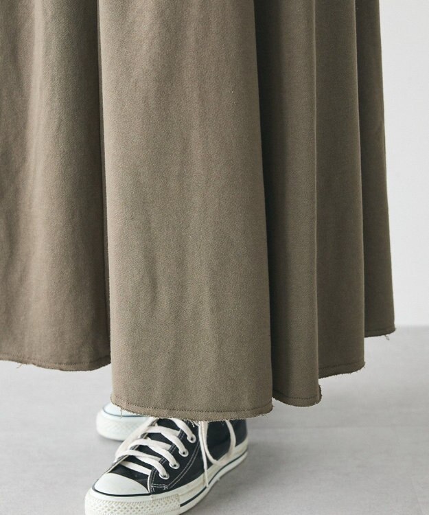 CRAFT STANDARD BOUTIQUE 【ＷＥＢ限定】裏毛カットオフフレアスカート Khaki