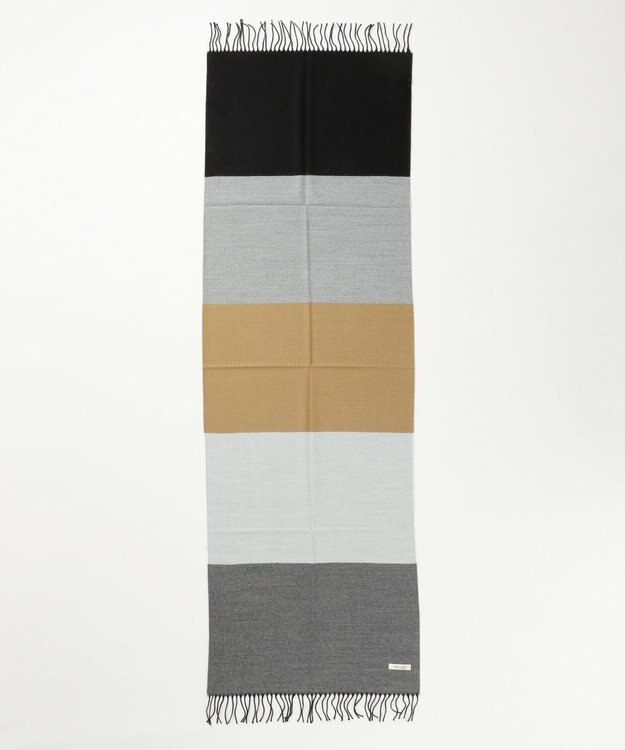 JOSEPH ABBOUD MOUNTAIN 【SPACE／UNISEX】マルチボーダー ストール ライトグレー系2
