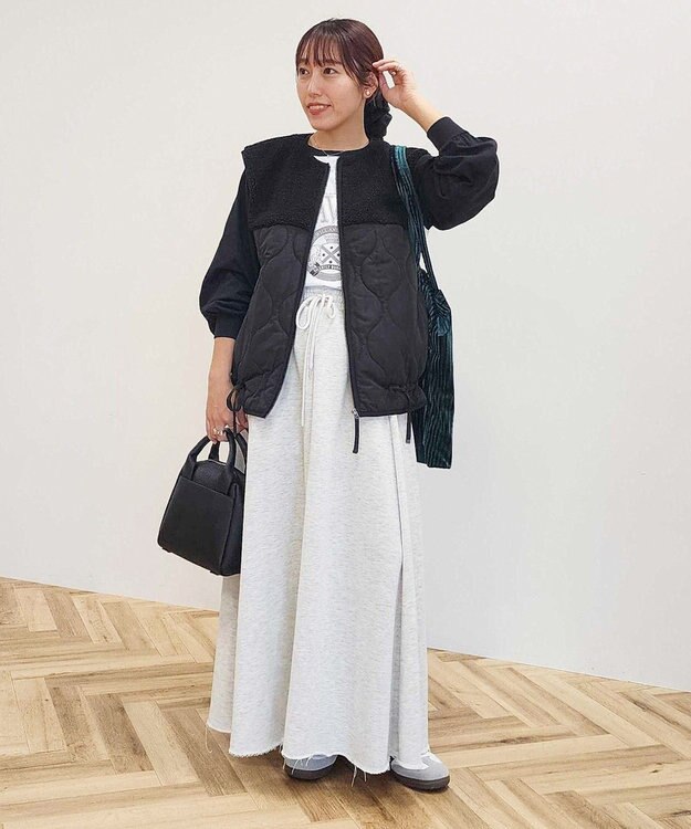 CRAFT STANDARD BOUTIQUE 【ＷＥＢ限定】裏毛カットオフフレアスカート Oatmeal