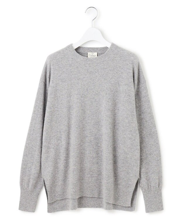 23区 S 【見上愛さん着用/Oggi・STORY掲載】ピュアカシミヤ クルーネック ニット ライトグレー系