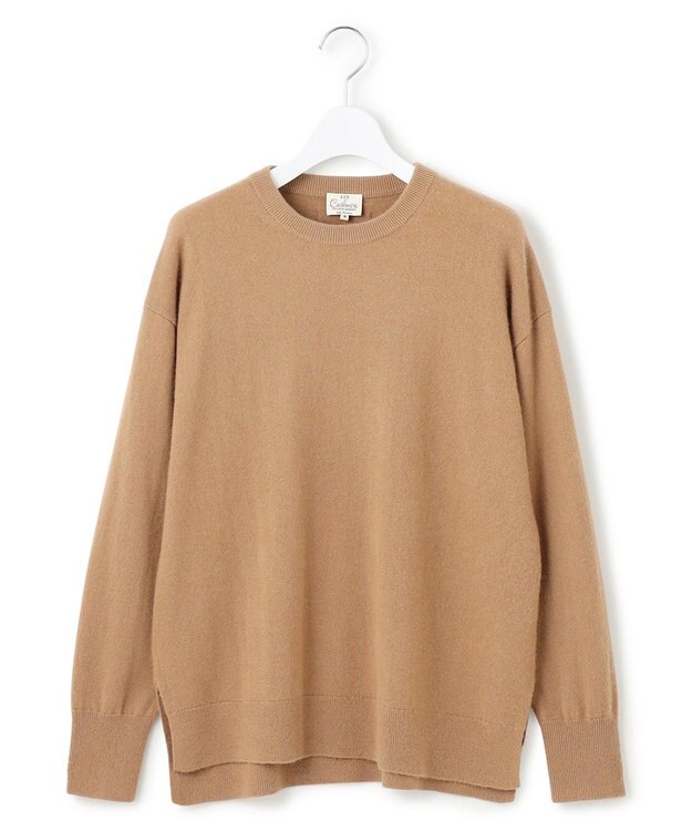 23区 S 【見上愛さん着用/Oggi・STORY掲載】ピュアカシミヤ クルーネック ニット キャメル系