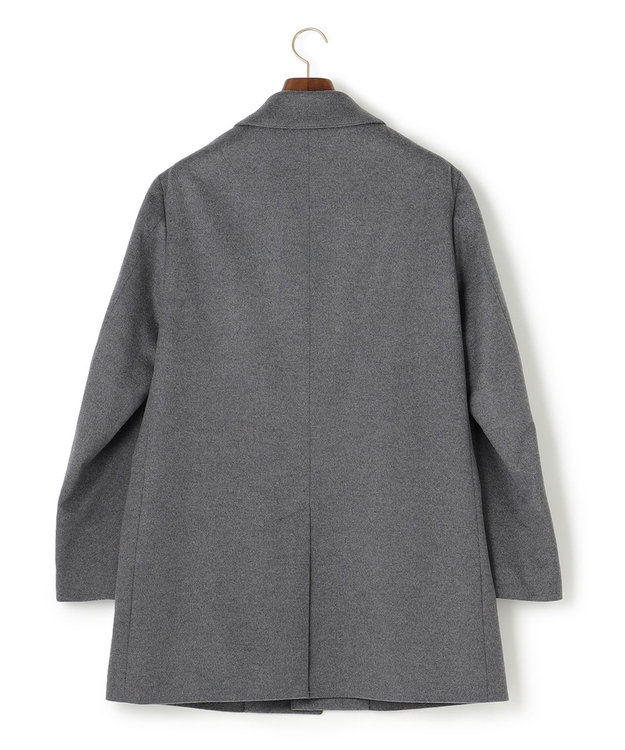 J.PRESS MEN ウールカシミヤビーバーステンカラーコート ライトグレー系