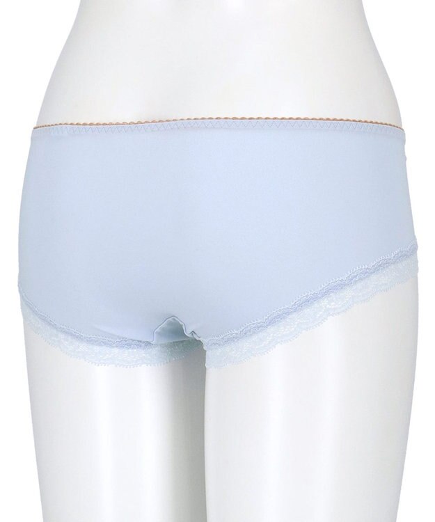 WACOAL ボーイレングス ショーツ 【リボンブラ 胸もとフィットながもち】 BXB490とペア はきこみ丈あさめ やわらかく伸びる(バック) レディース PXB690 /ワコール サックス