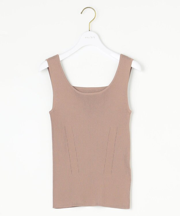 ANY SIS 【洗える】2WAYニット タンクトップ モカ