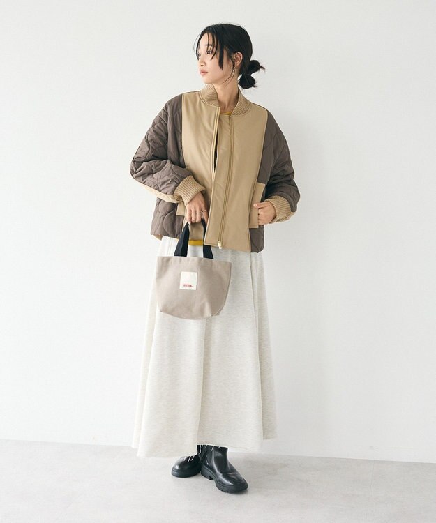 CRAFT STANDARD BOUTIQUE 【ＷＥＢ限定】裏毛カットオフフレアスカート Oatmeal